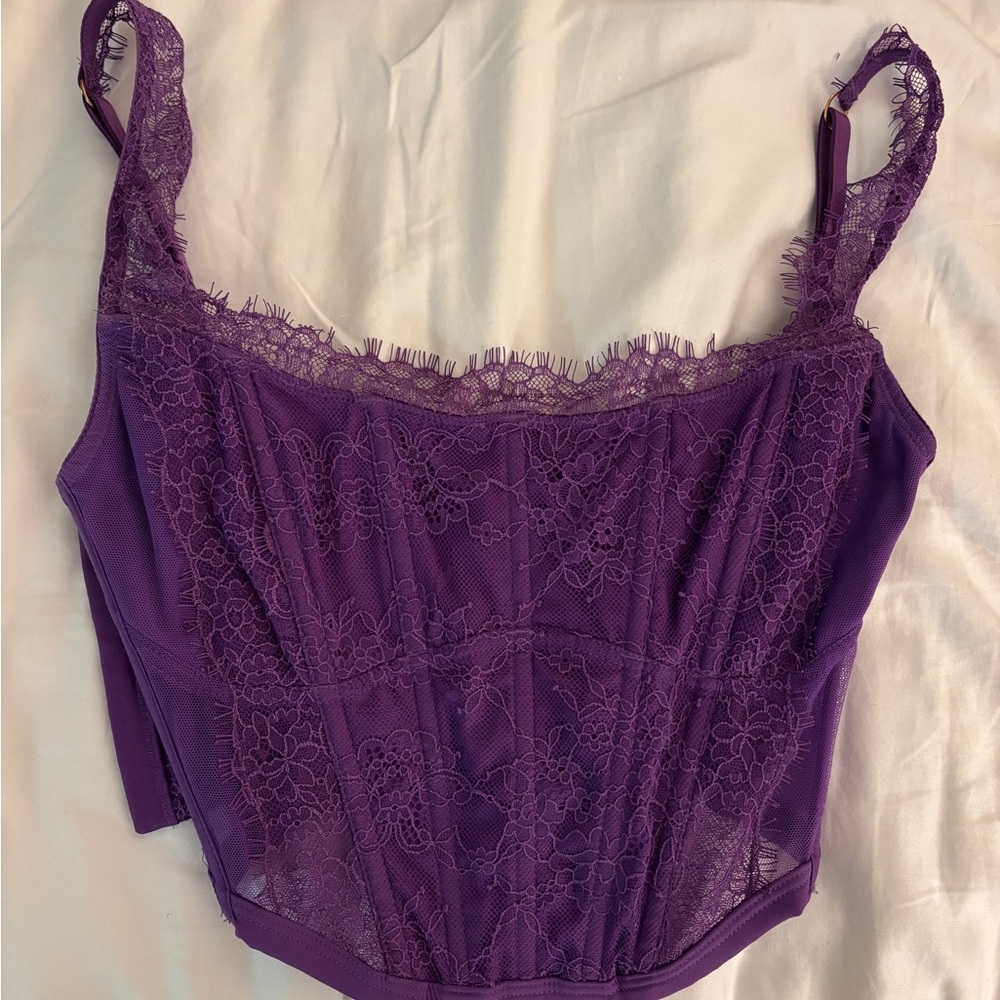 Victoria's Secret Purple Lace Corset Cami